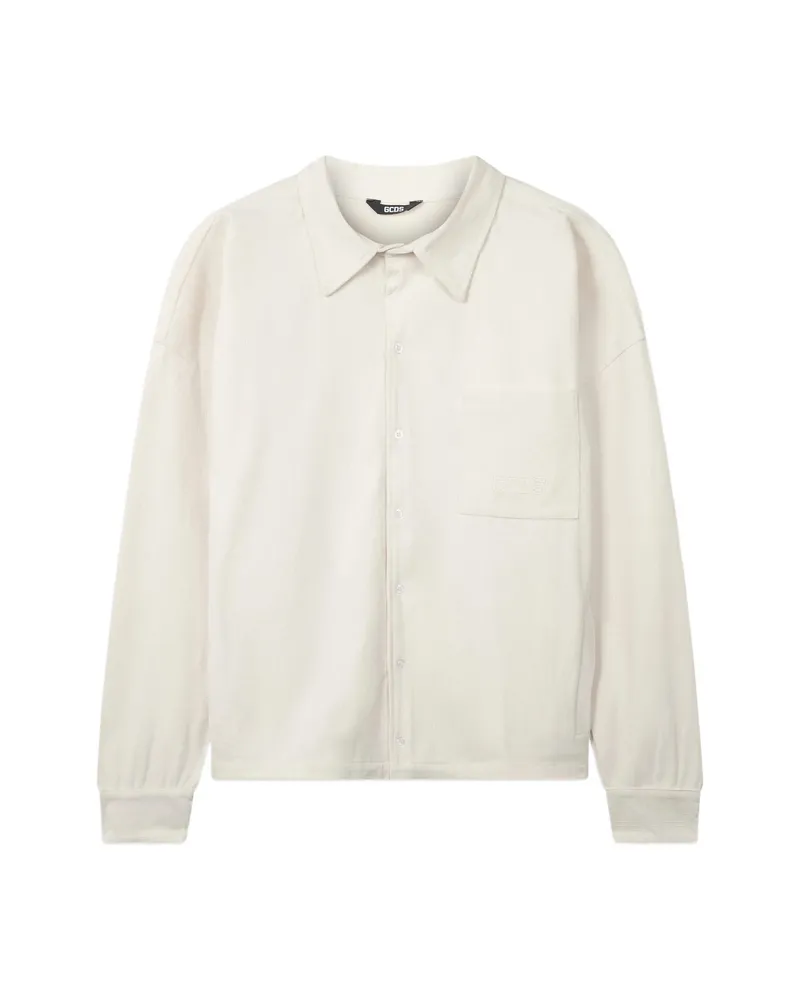 GCDS Corduroy Chest-pocket Shirt Neutrals