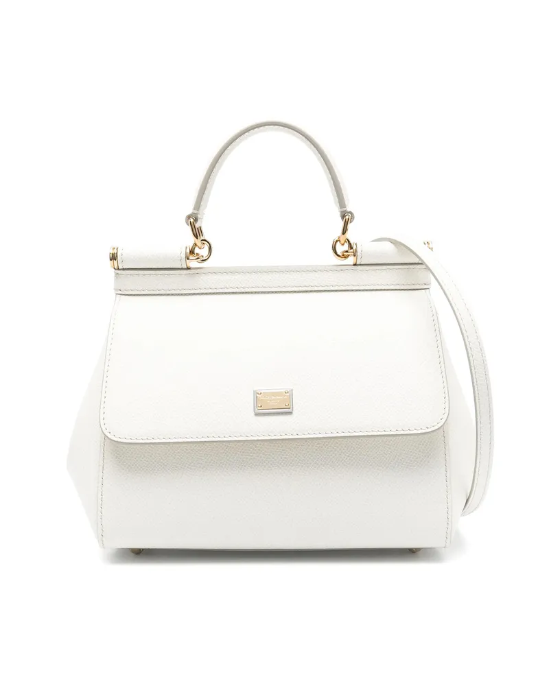 Dolce & Gabbana Small Sicily Tote Bag Neutrals