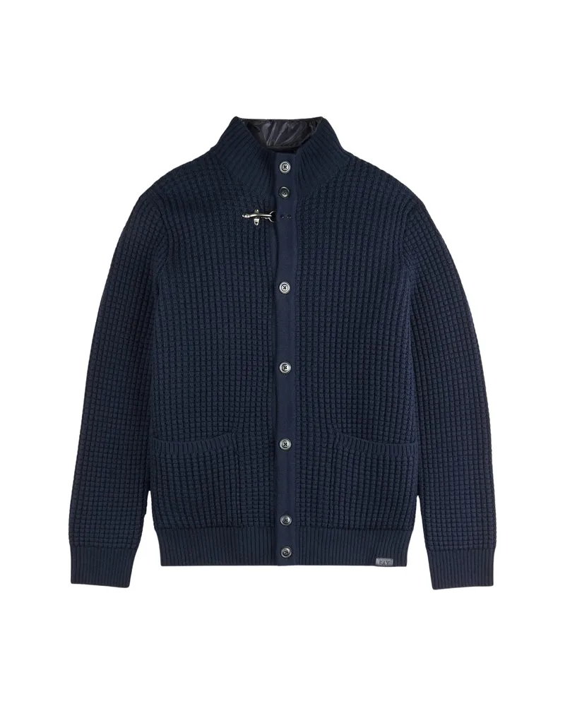 Fay Waffle-knit Jacket Blue