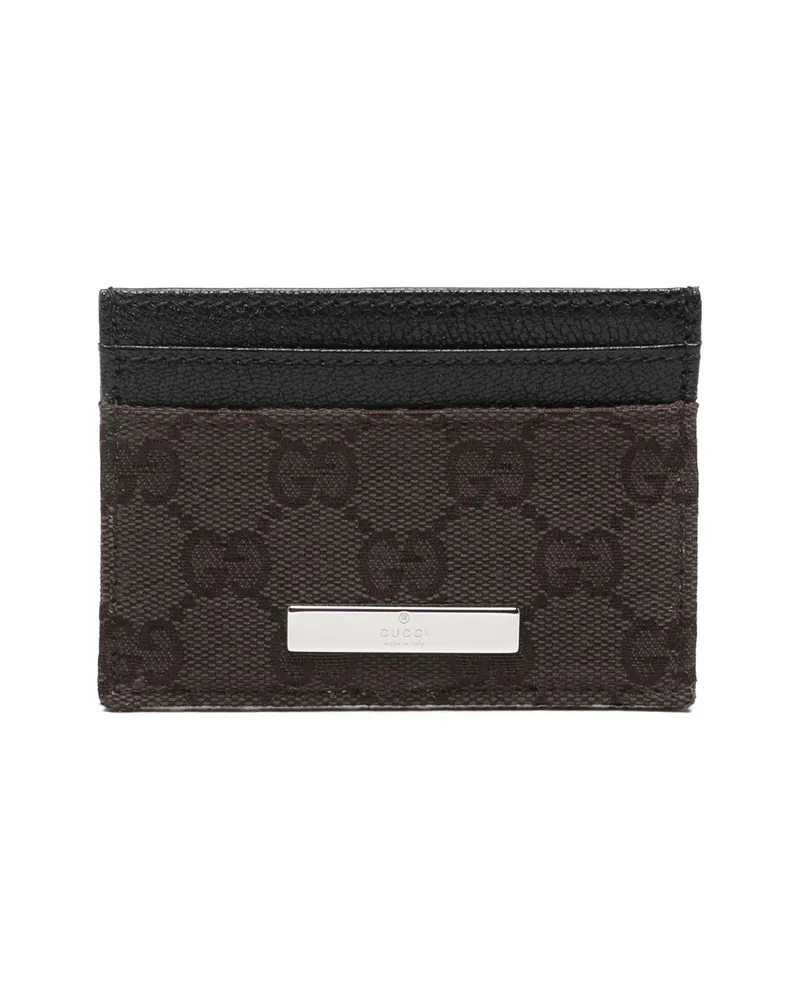Gucci GG Supreme Card Holder Brown