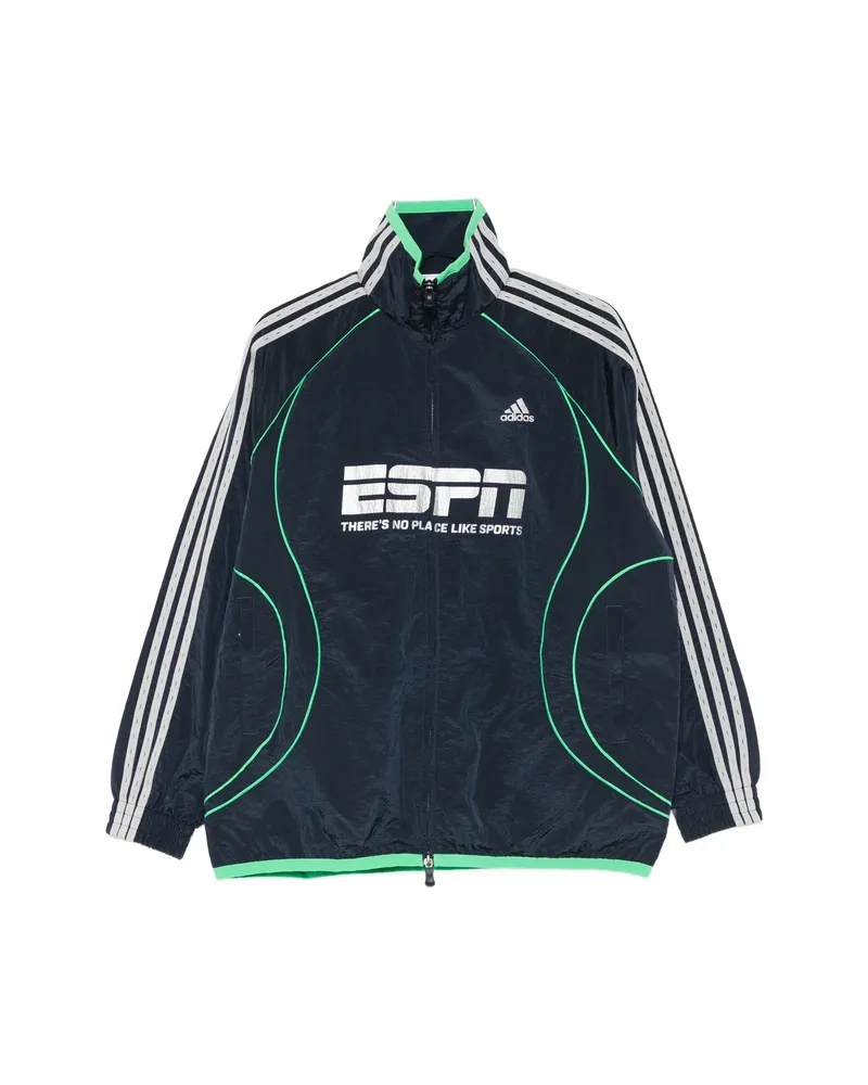 adidas Three Stripes Graphic Jacket Blue