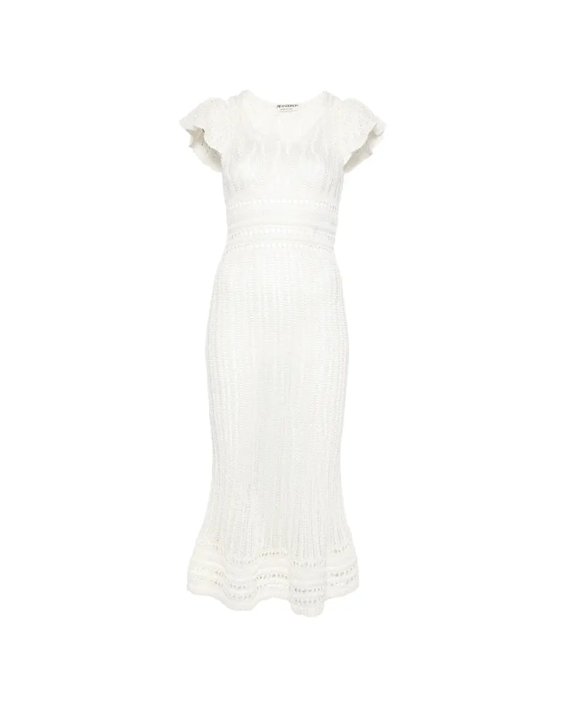 J.W.Anderson Ruffled Crochet Dress White