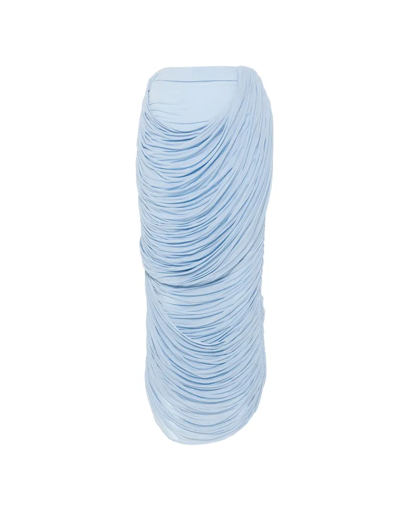 Magda Butrym Draped Midi Skirt Blue