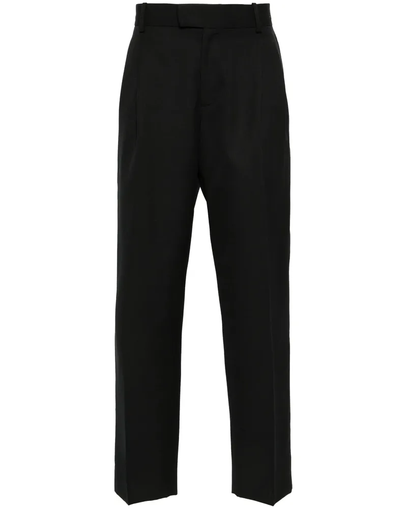 Drôle de Monsieur Logo-embroidered Trousers Black