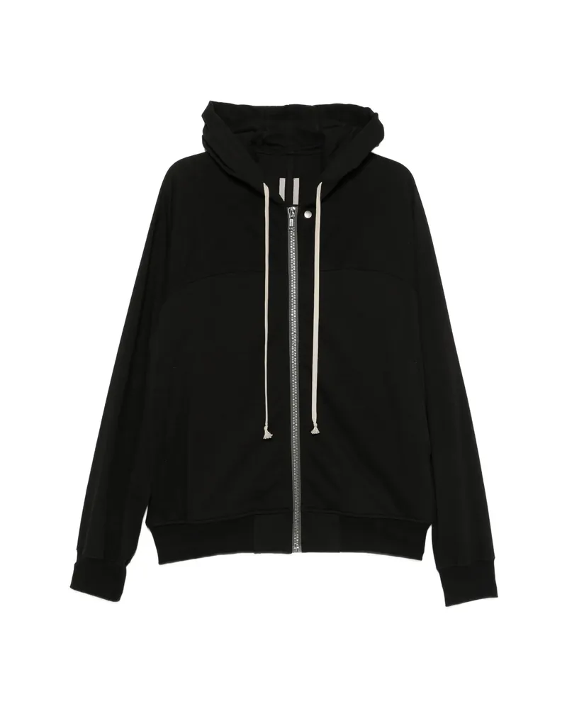 Rick Owens Zip-up Drawstring Hoodie Black