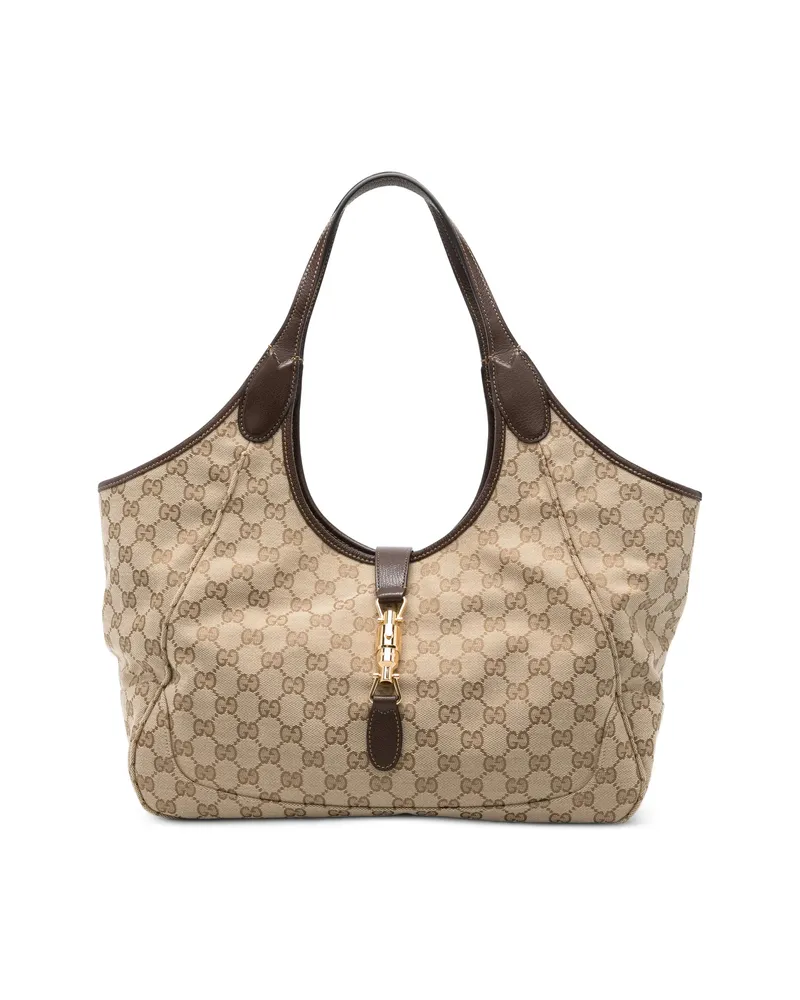 Gucci Monogram-pattern Tote Bag Neutrals