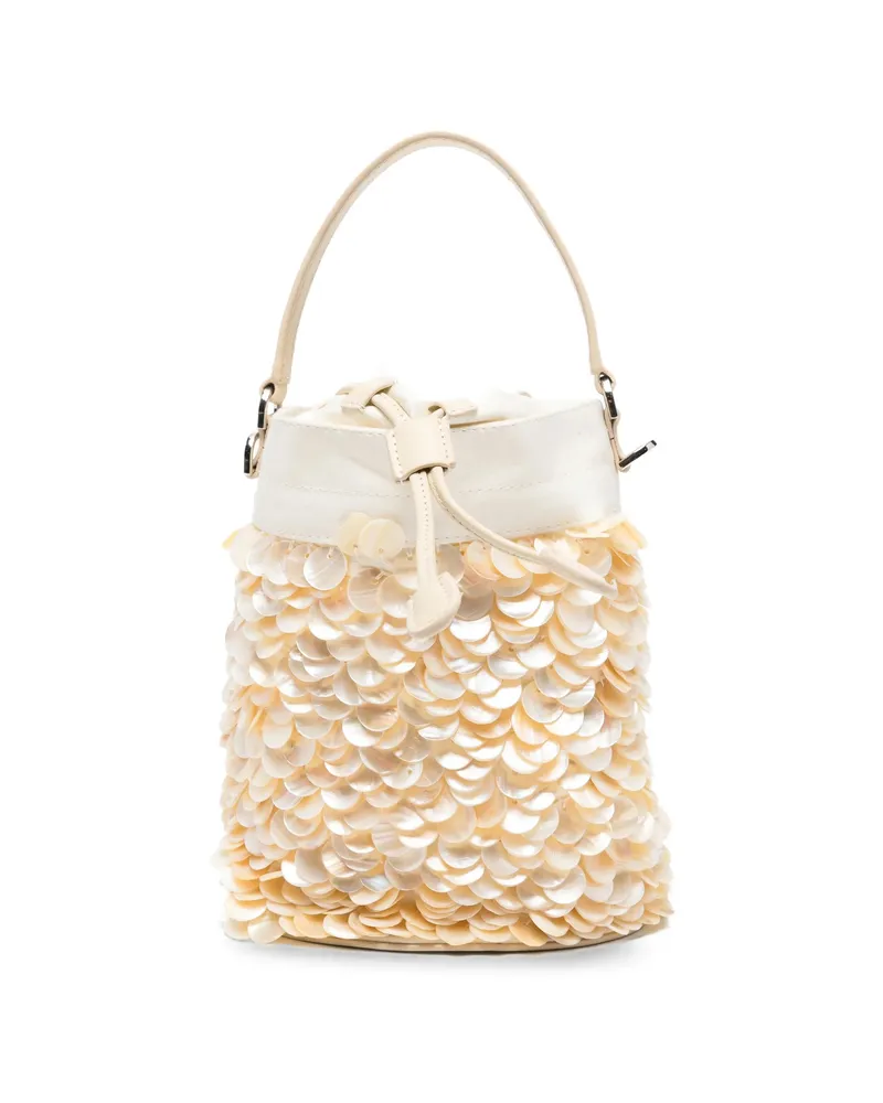STAUD Mini Lila Bucket Bag Neutrals