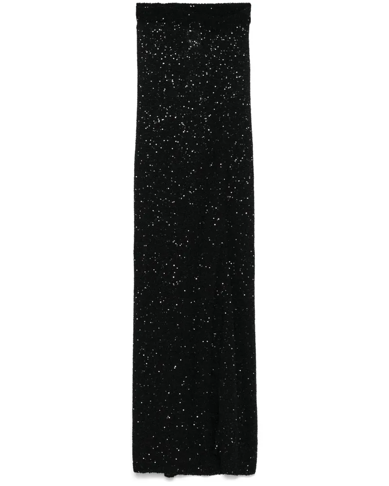 Balenciaga Sequinned Midi Skirt Black