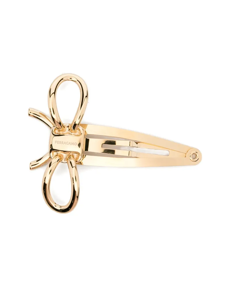 Ferragamo Bow-detail Hair Clip Gold