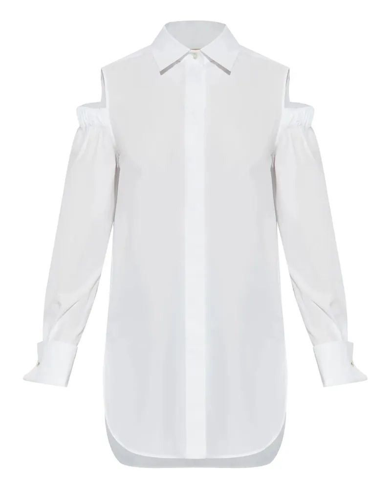 Max Mara Cut-out Shirt White