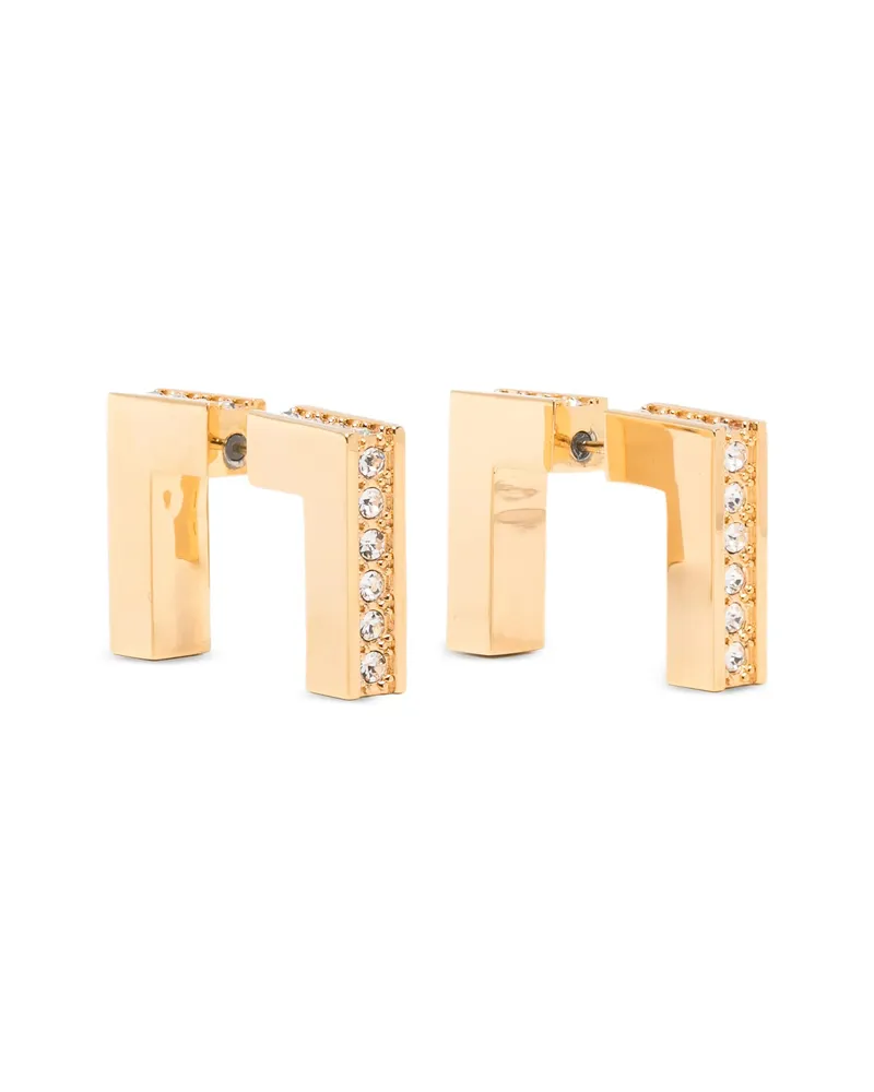 Elisabetta Franchi Crystal-embellished Earrings Gold