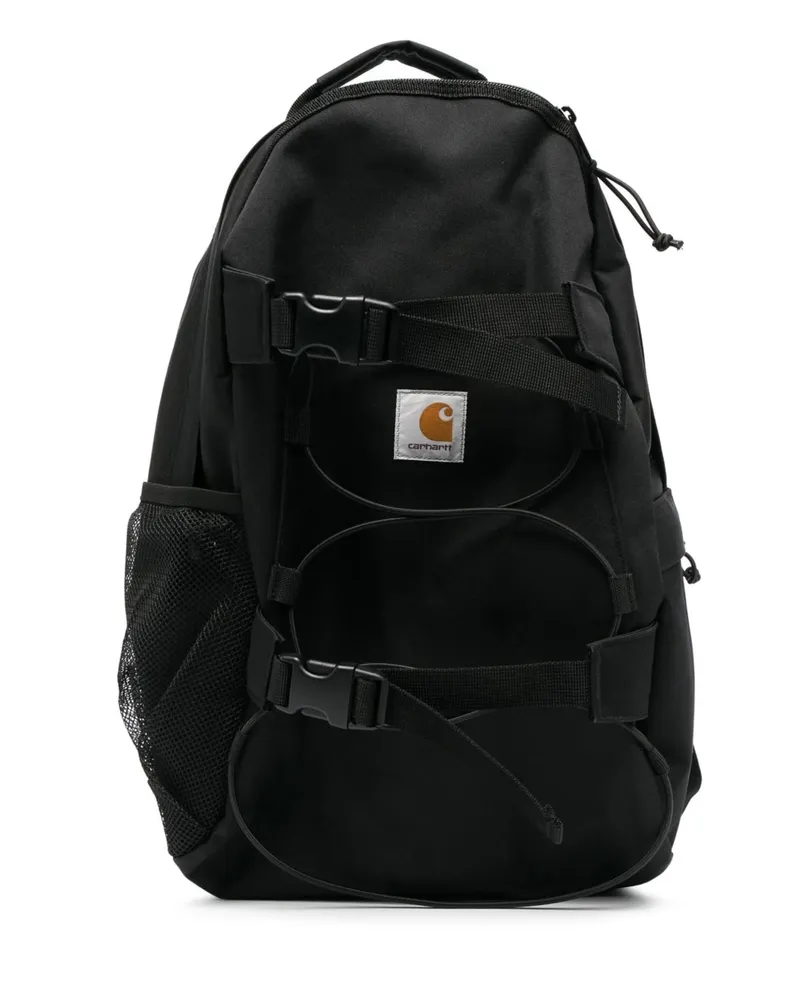 Carhartt WIP Logo-patch Zip-up Backpack Black