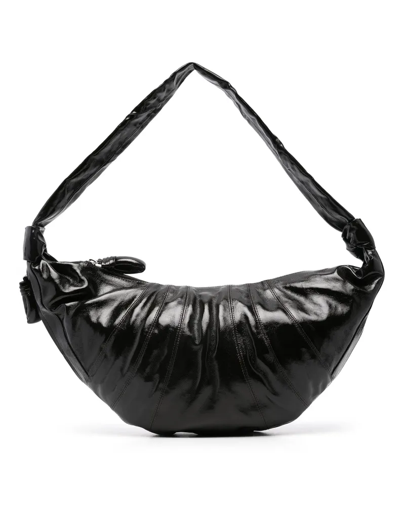 Christophe Lemaire Large Croissant Shoulder Bag Black
