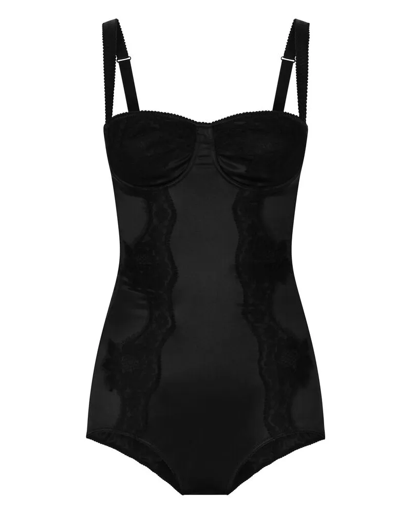 Dolce & Gabbana Lace-trim Balconette Bodysuit Black