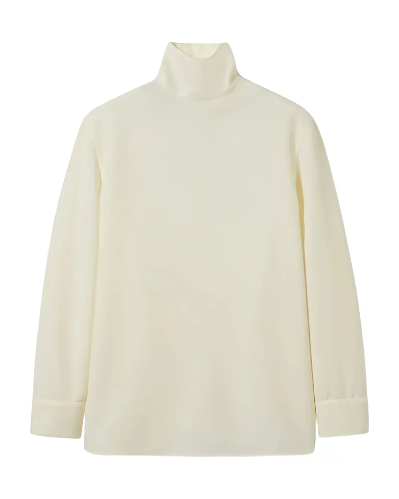 Gucci Buttoned Turtleneck Shirt Neutrals