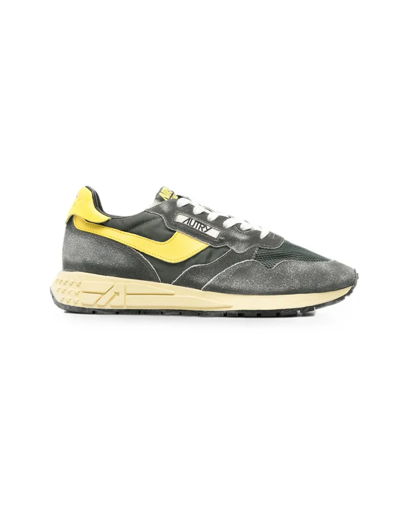 AUTRY Reelwind Panelled Suede Sneakers Grey