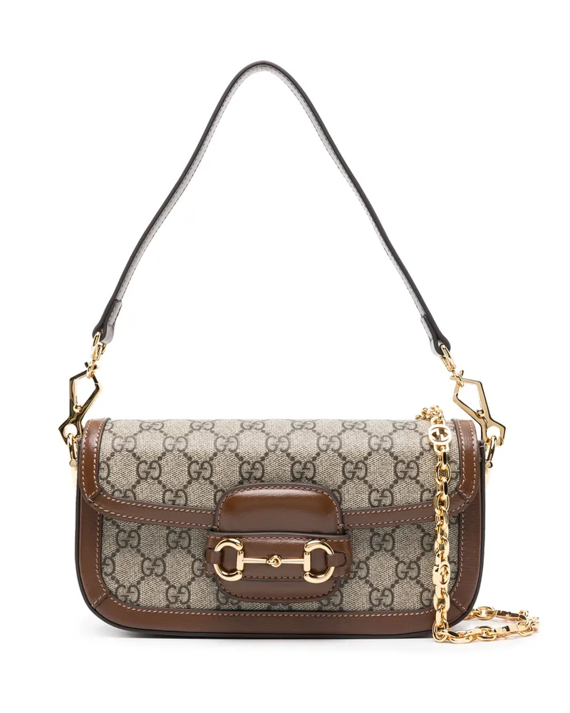 Gucci Mini Horsebit 1955 Shoulder Bag Neutrals
