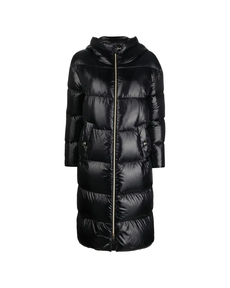 Herno Quilted Padded Zipped Coat Black