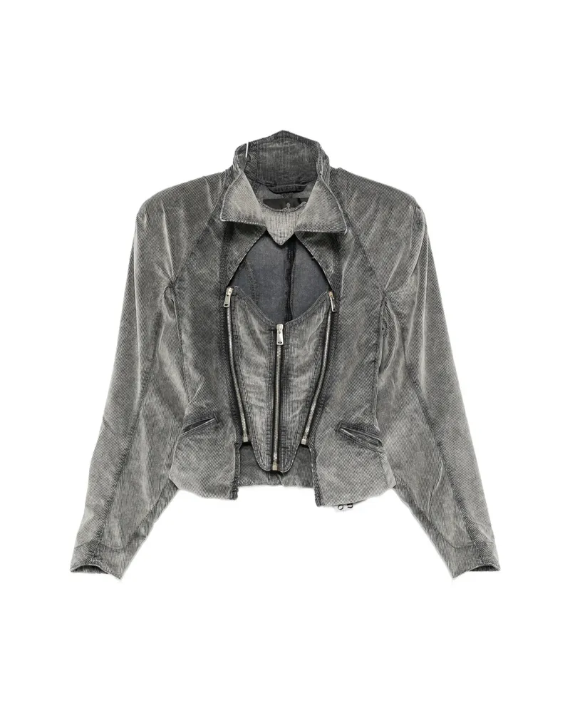 Vivienne Westwood Beetle Corduroy Cut-out Jacket Grey