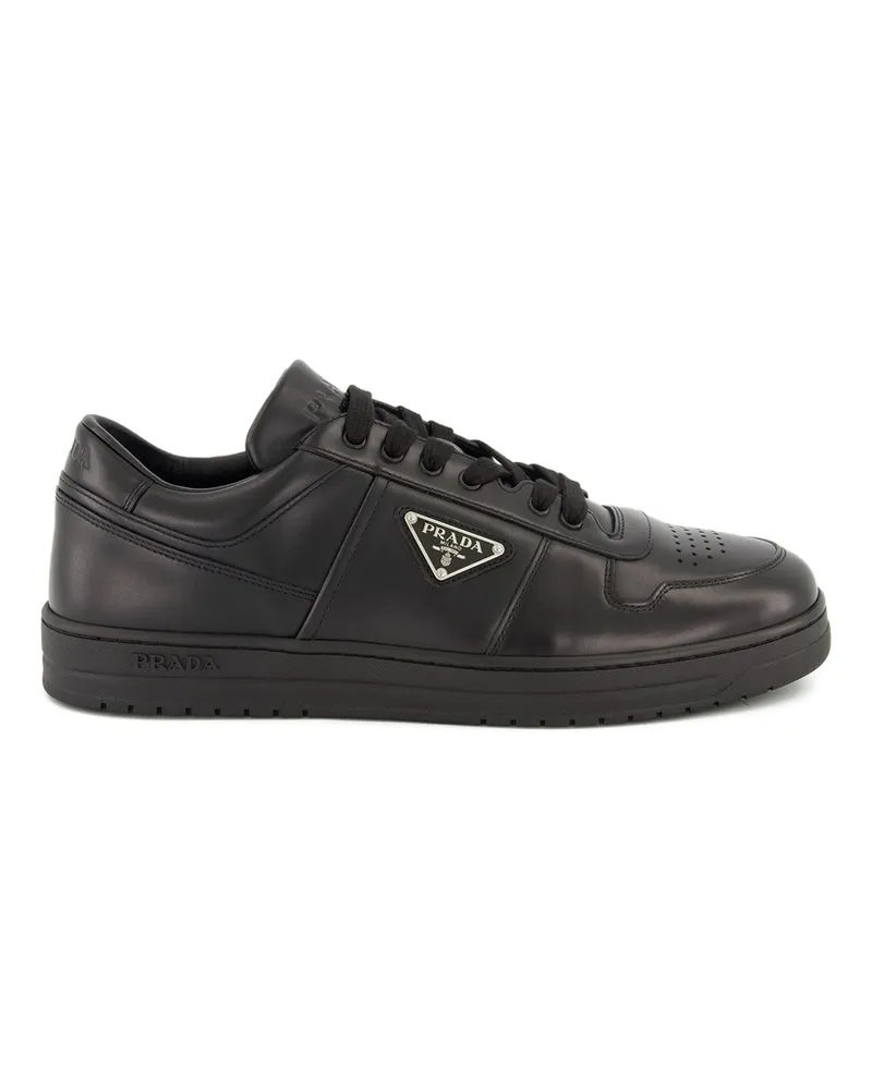 Prada Leather Triangle-logo Sneakers Black