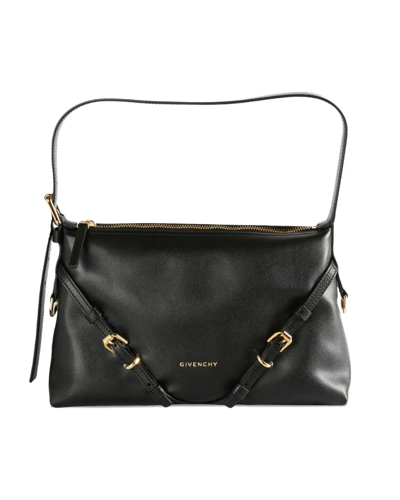 Givenchy Mini Voyou Buckle-strap Leather Shoulder Bag Black