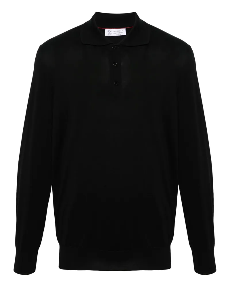 Brunello Cucinelli Cotton Polo Shirt Black