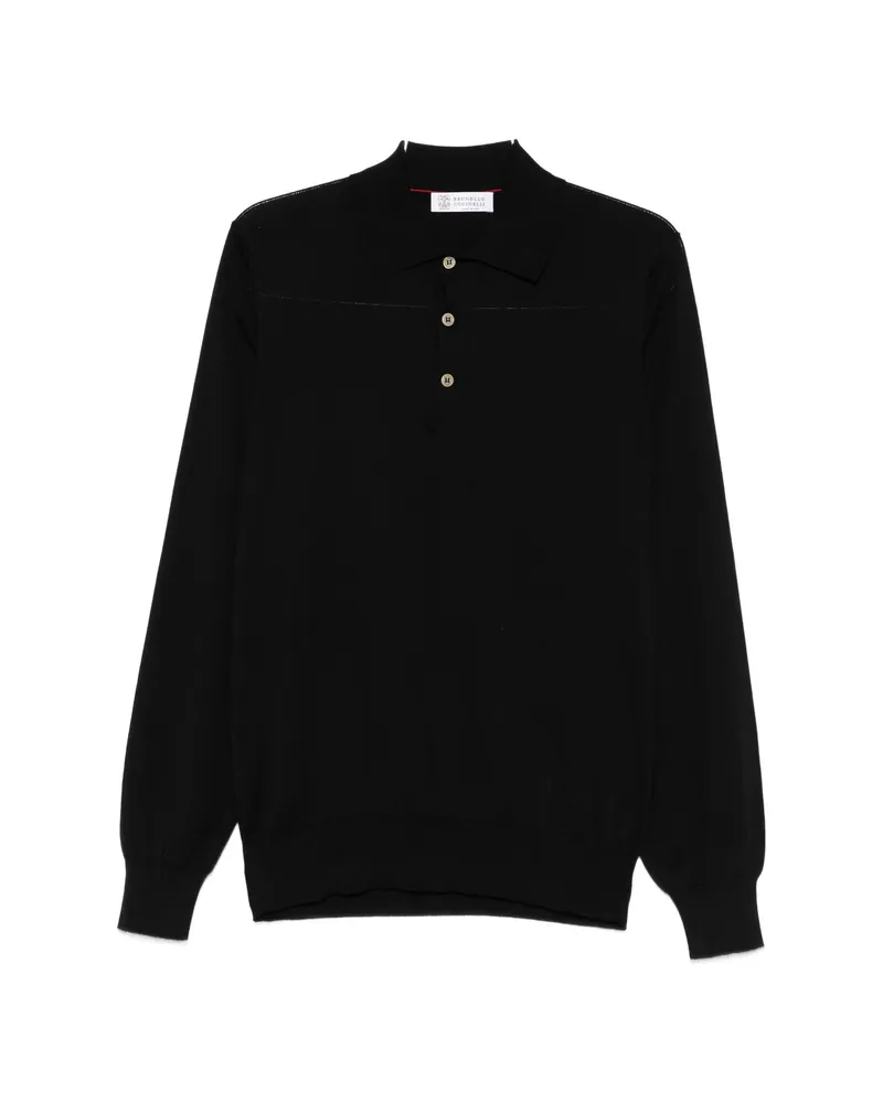 Brunello Cucinelli Cotton Polo Shirt Black