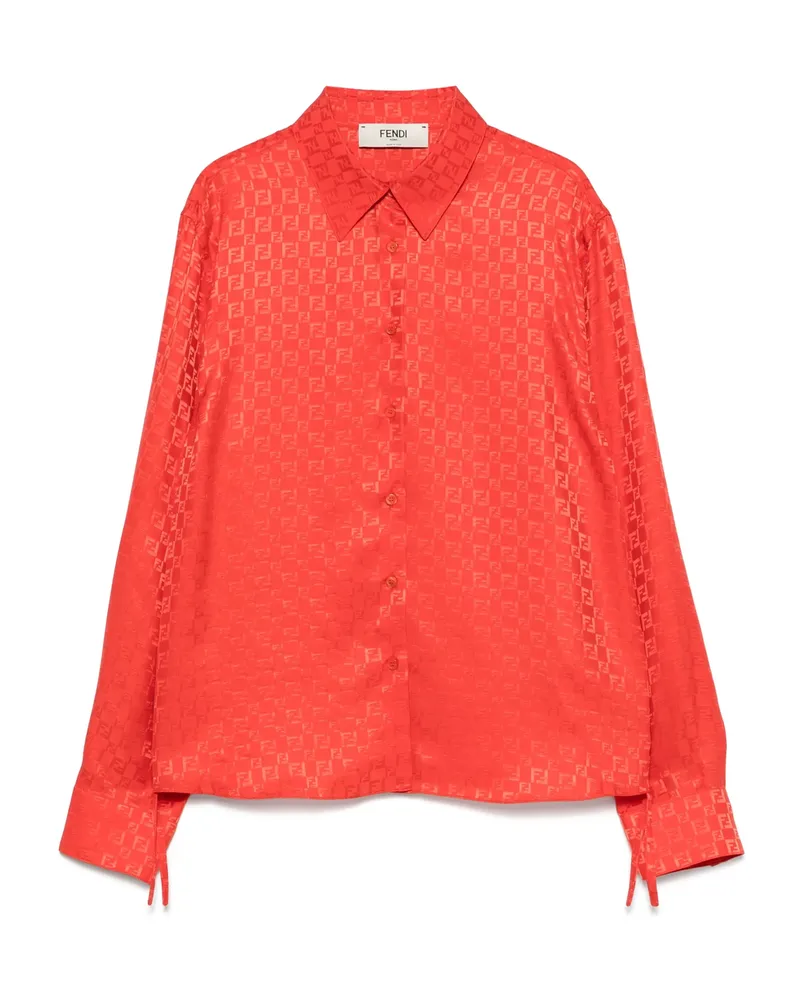 Fendi FF-jacquard Shirt Red