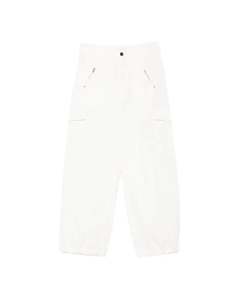 BARENA Drawstring-cuff Cargo Pants White