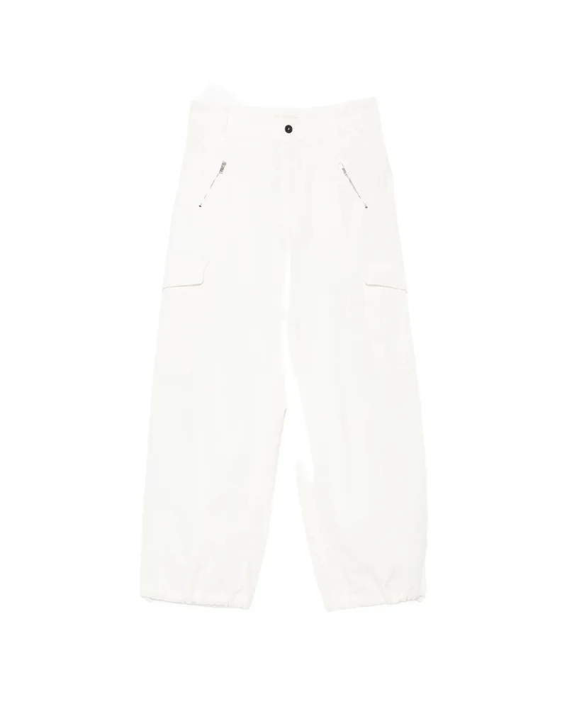 BARENA Drawstring-cuff Cargo Pants White