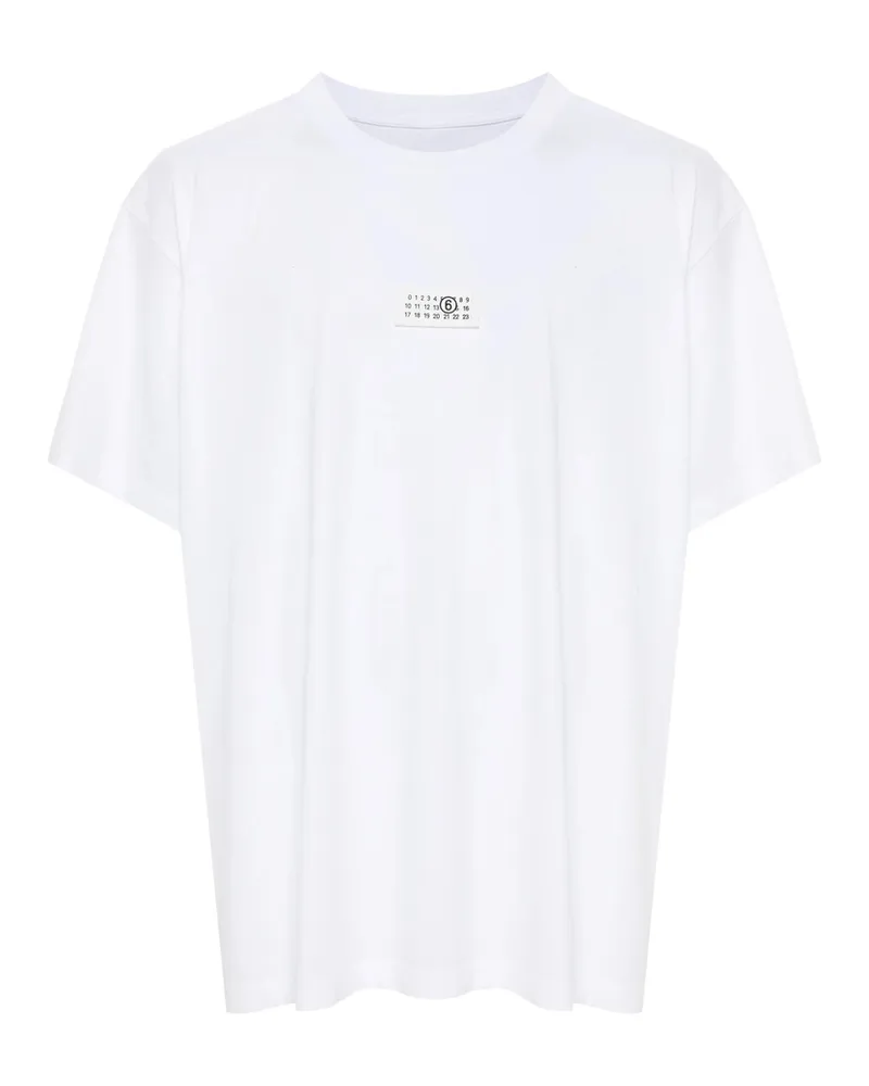 Maison Margiela Numbers Motif-patch Cotton T-shirt White