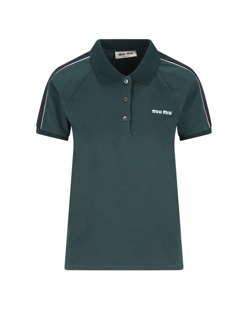 Miu Miu Striped T-shirt Green