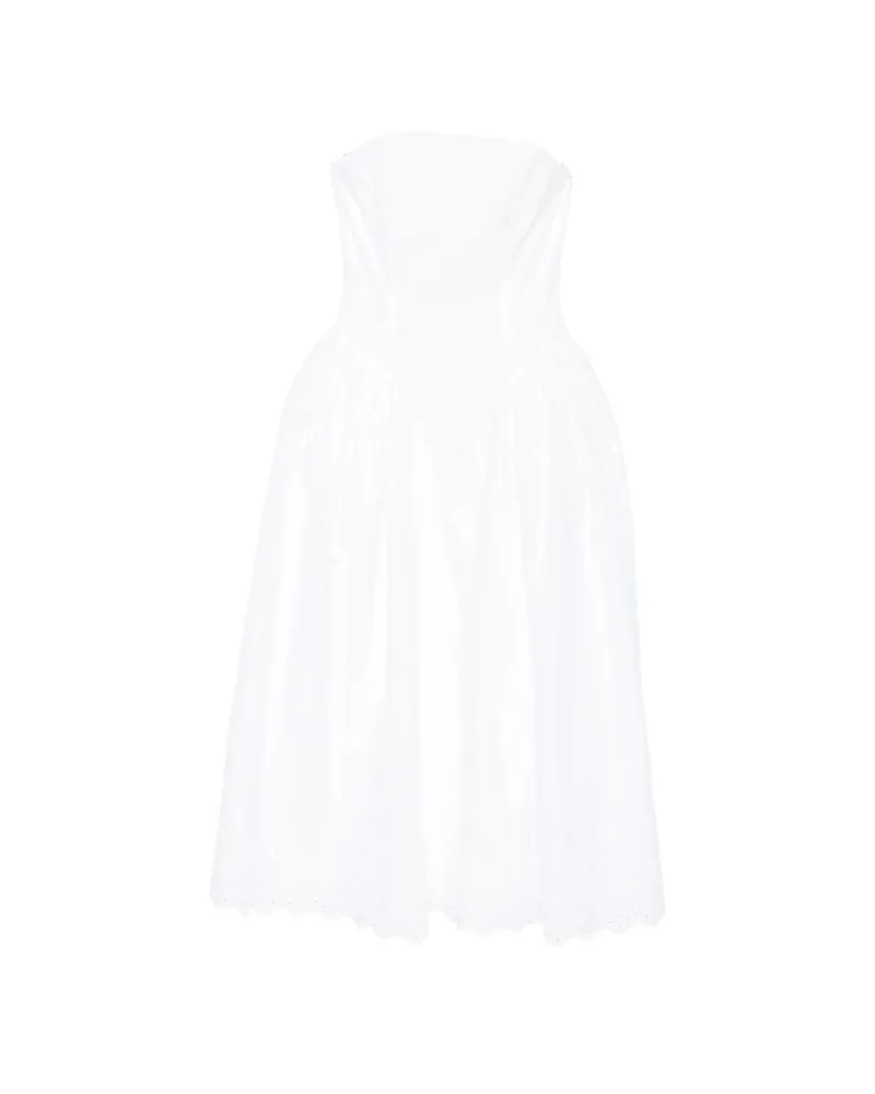 Simone Rocha Embroidered Midi Dress White