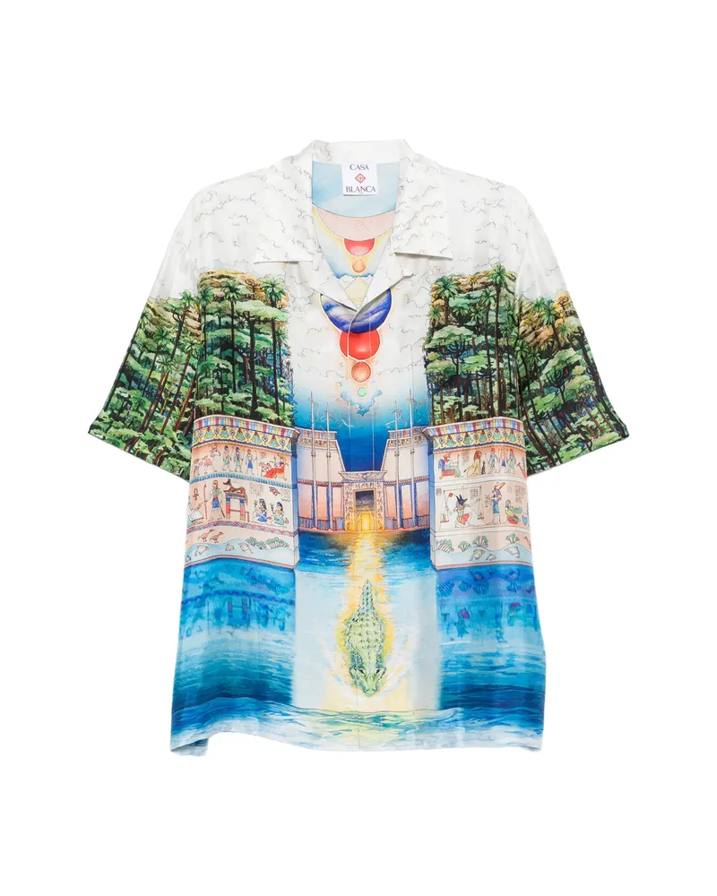 Casablanca Paris Silk Shirt White