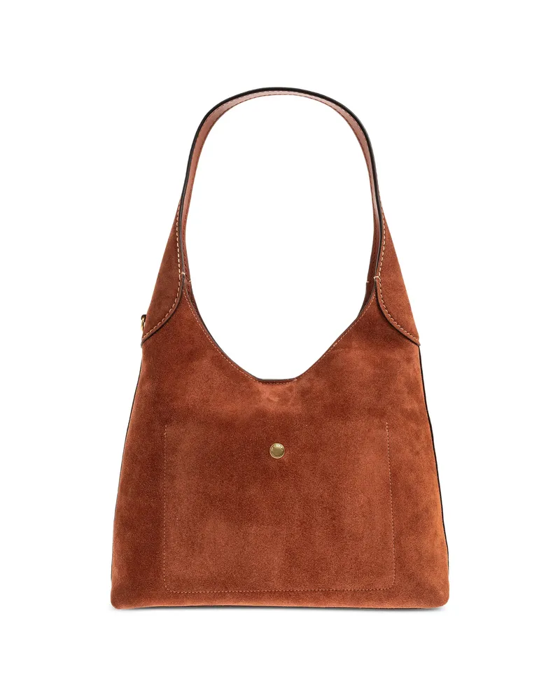 Coach 28 Brooklyn Topstitch Leather Shoulder Bag Brown