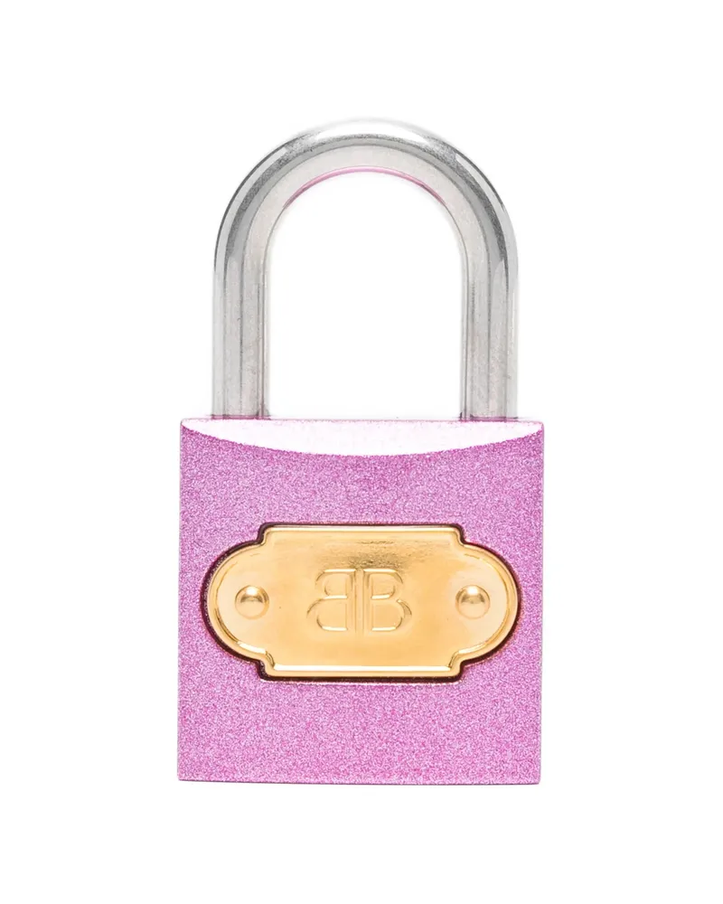 Balenciaga Logo Charm Keyring Pink