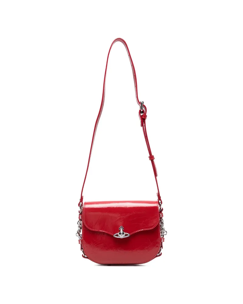 Vivienne Westwood Hunter Orb-plaque Crossbody Bag Red