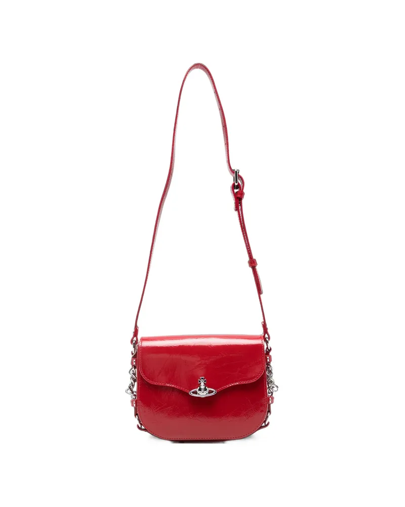 Vivienne Westwood Hunter Orb-plaque Crossbody Bag Red