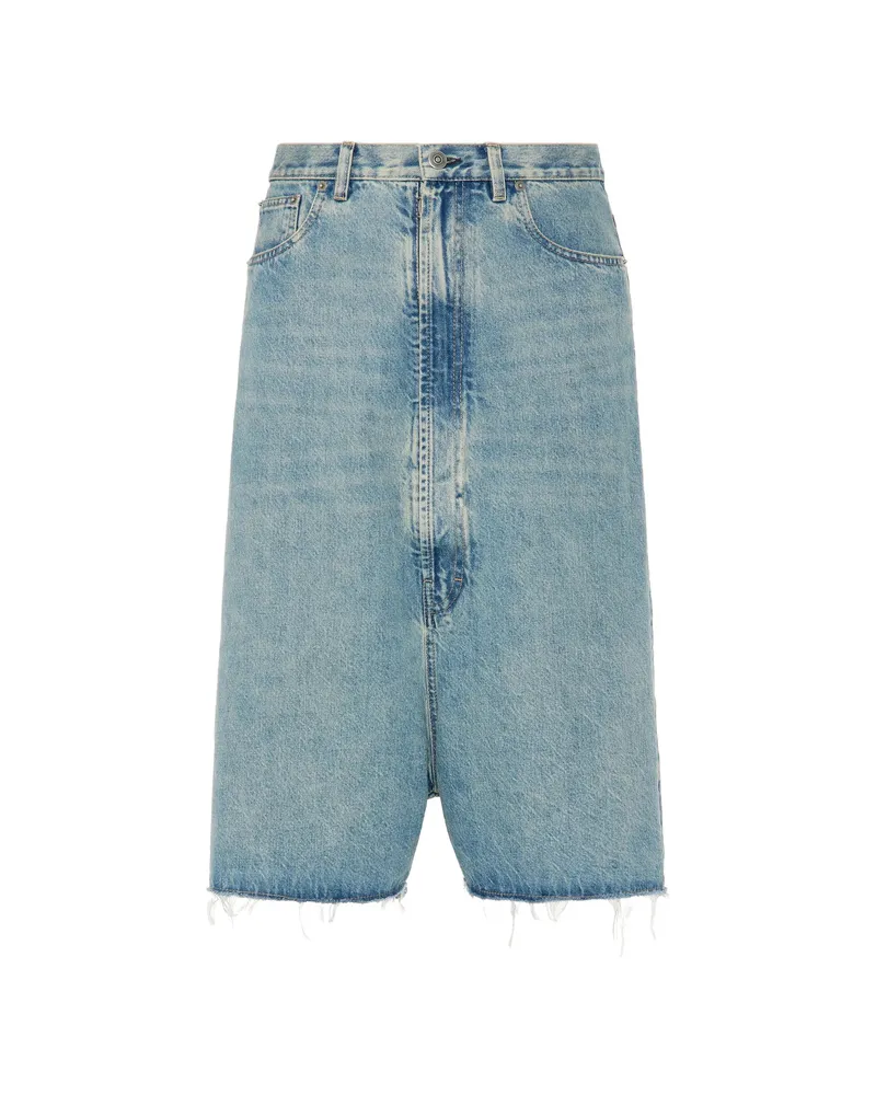 Maison Margiela Dropped-rise Denim Shorts Blue