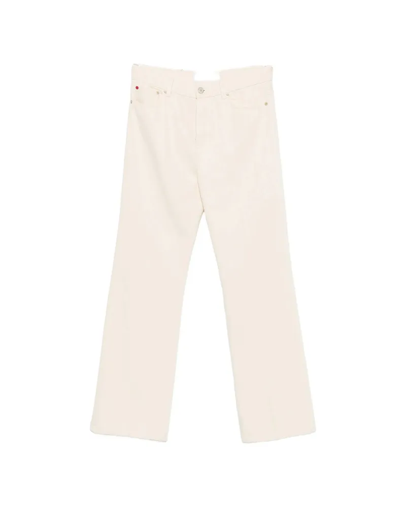 Seafarer Logo-patch Wide-leg Jeans Neutrals