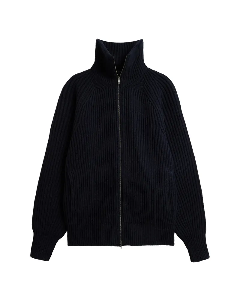 Soeur Jasper Ribbed-knit Jacket Blue