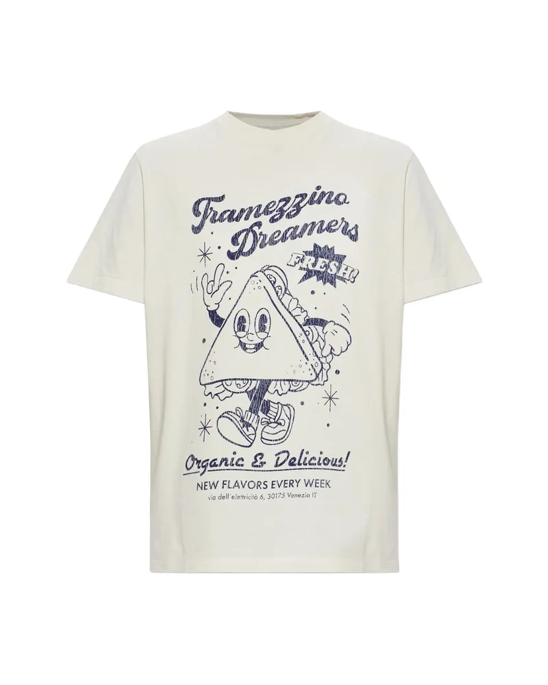 Golden Goose Graphic-print Cotton T-shirt Neutrals