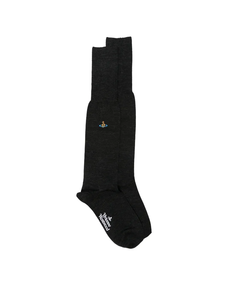 Vivienne Westwood Orb-embroidered Socks Grey