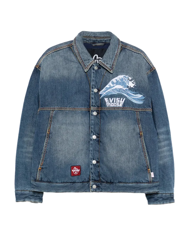 Moose Knuckles X Evisu Graphic Print Jacket Blue