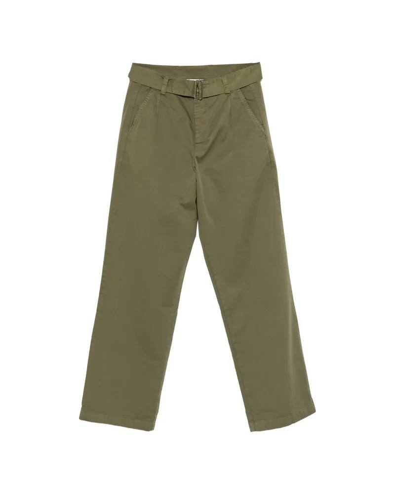 Laneus Belted Button Cargo Pants Green