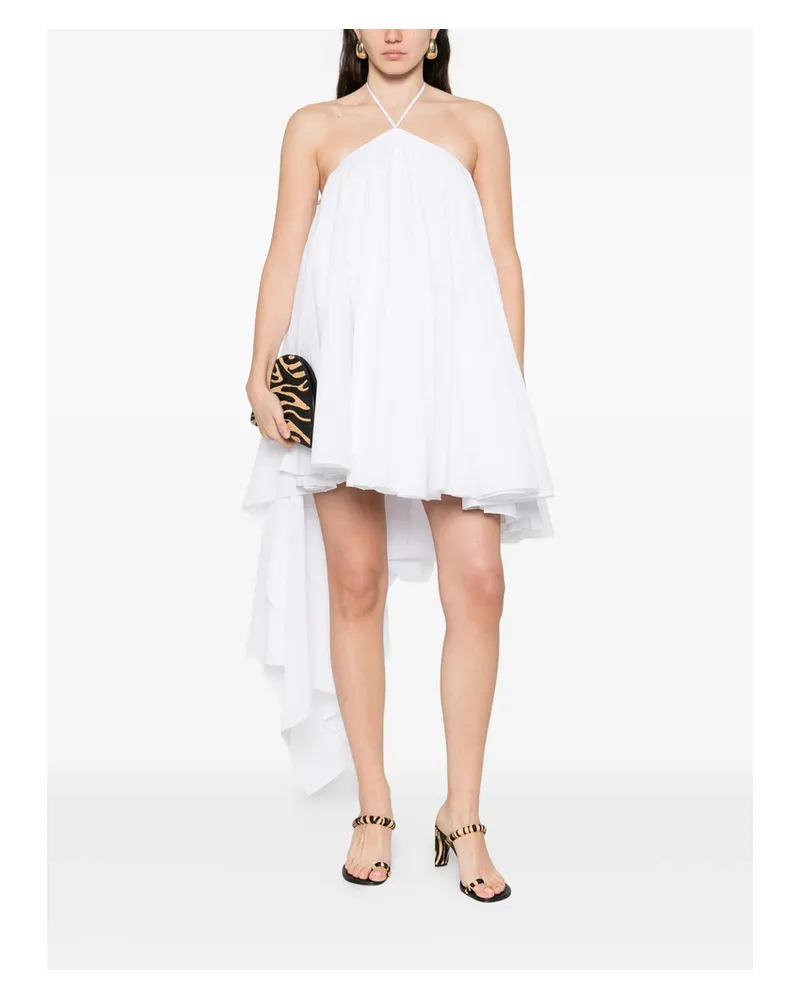 Jacquemus Triangle Ruffled Mini Dress White