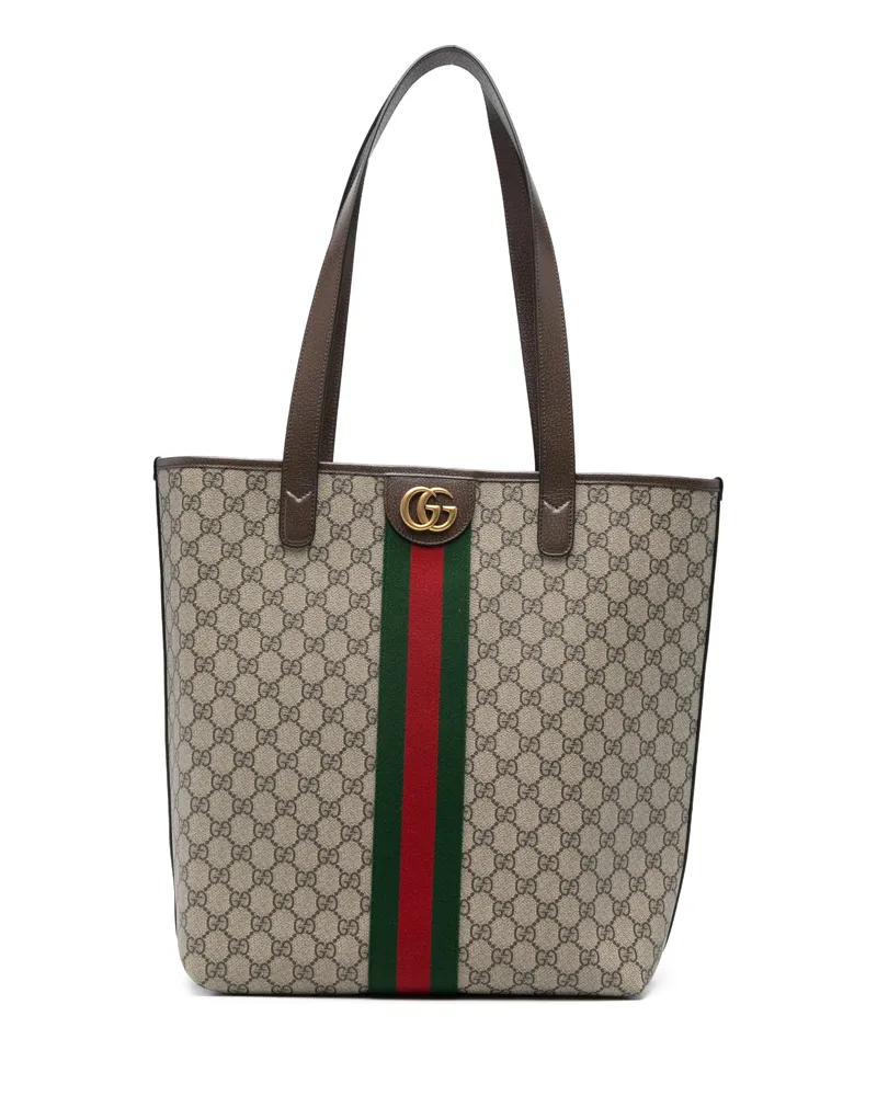 Gucci Medium Ophidia Tote Bag Neutrals