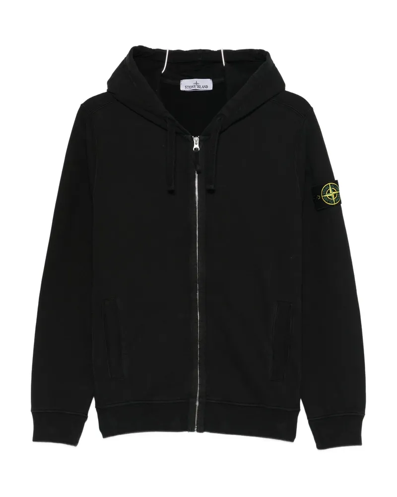 Stone Island Zip-fastening Hoodie Black