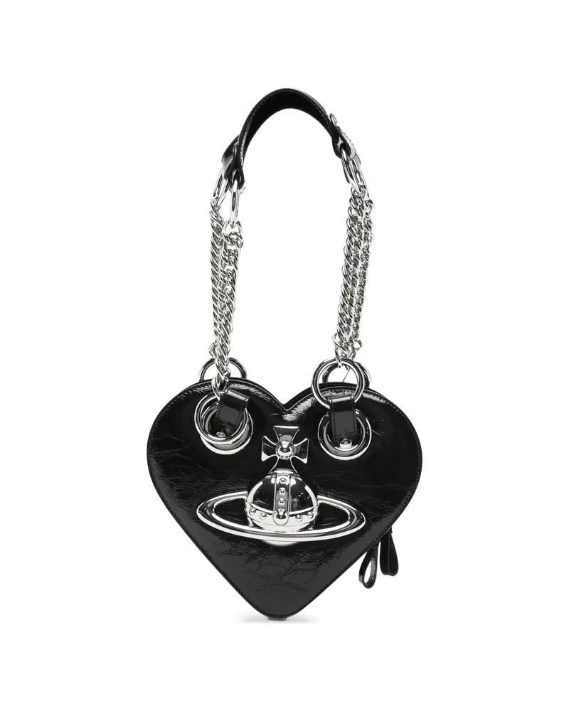 Vivienne Westwood Juliet Heart Shoulder Bag Black