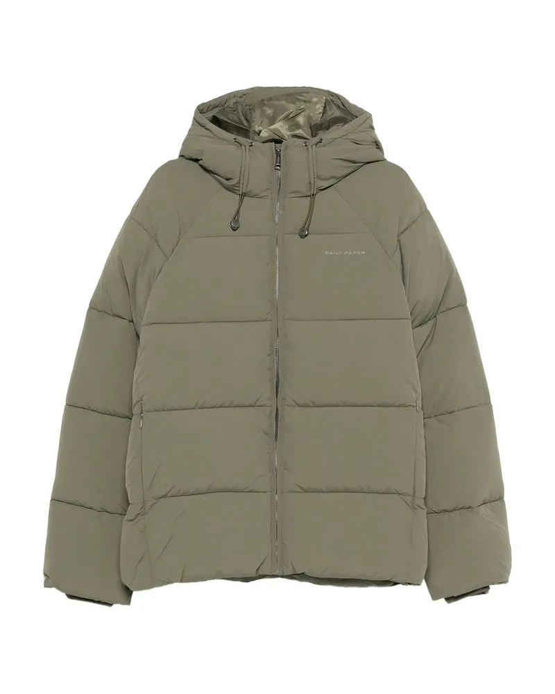 Daily Paper Hooded Puffer Jacket Green